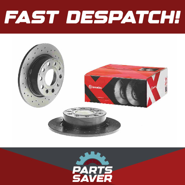 2x Brake Discs Pair fits SKODA YETI 5L Rear 09 to 17 253mm Set Brembo Quality