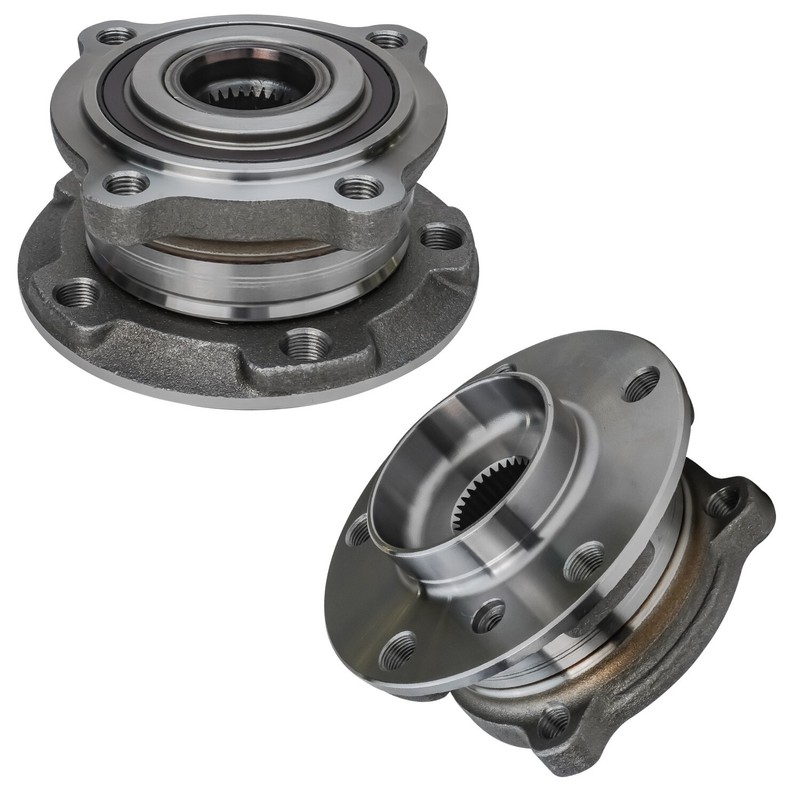 AWD Front Lower Control Arm Wheel Bearing Hub Brake Rotor Pad Kit for BMW X5 X6 gallery