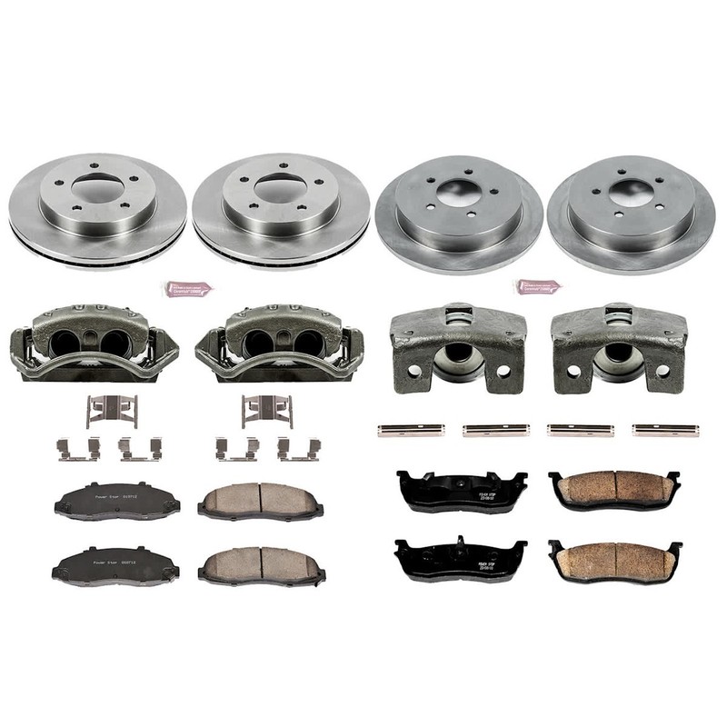Powerstop 308mm Front 334mm Rear Brake Discs & Calipers & Pads Kit for F-150 4WD gallery