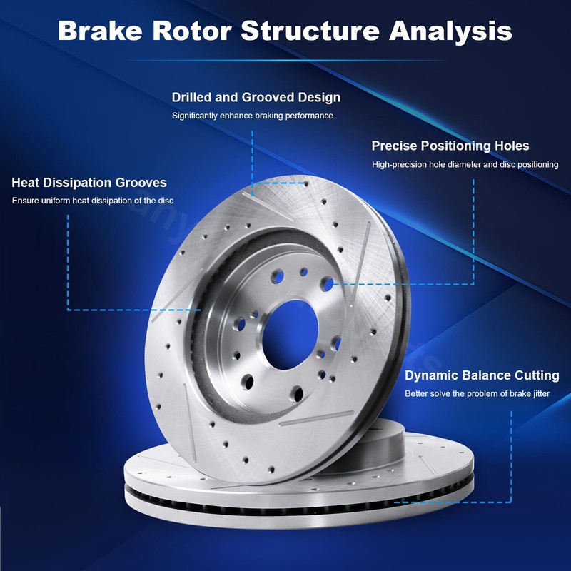 Front Side Brake Rotors for 2003-2008 Chevrolet Express 1500 GMC Savana 1500 gallery