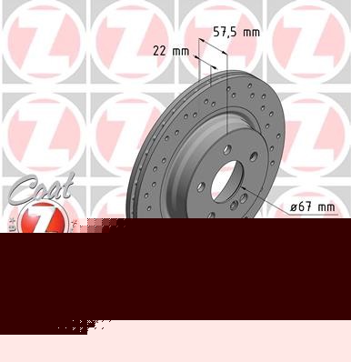 Zimmermann 400.3657.52 Brake Disc for Mercedes-Benz
