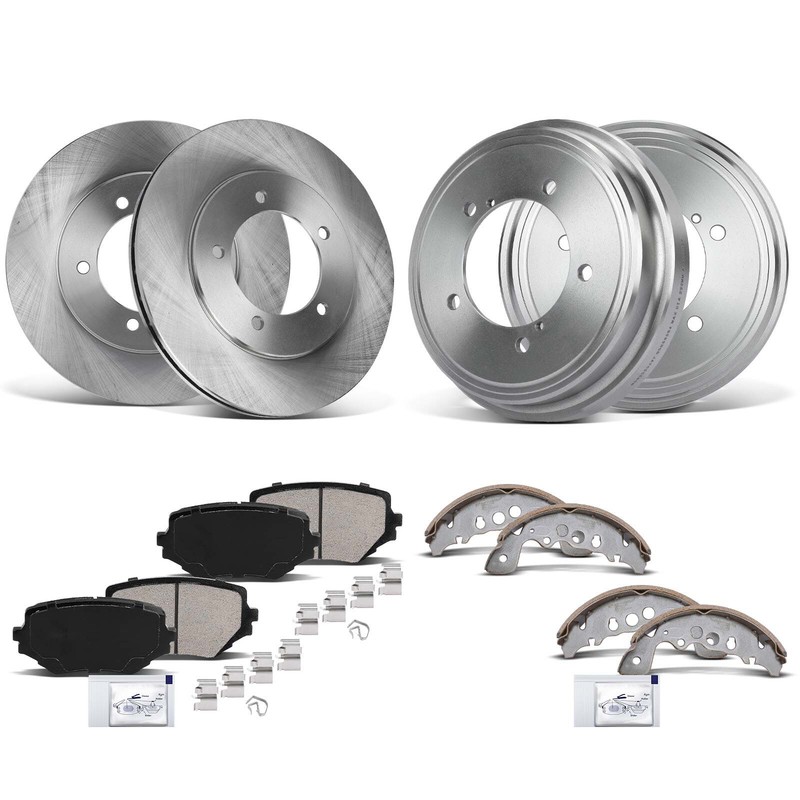 Front Disc Brake Rotors & Brake Pads + Rear Brake Drums & Brake Shoes for Suzuki gallery