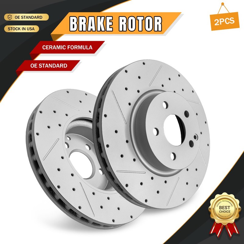 Front Disc Brake Rotors Kit for 2013-2014 Mercedes-Benz C300 C350 2010-2013 E350