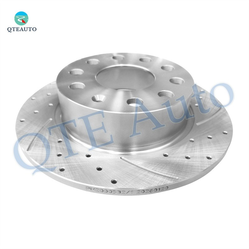 Rear 253mm Drilled Slotted Brake Disc Rotors For 2006-2012 2016 2017 Seat Leon gallery