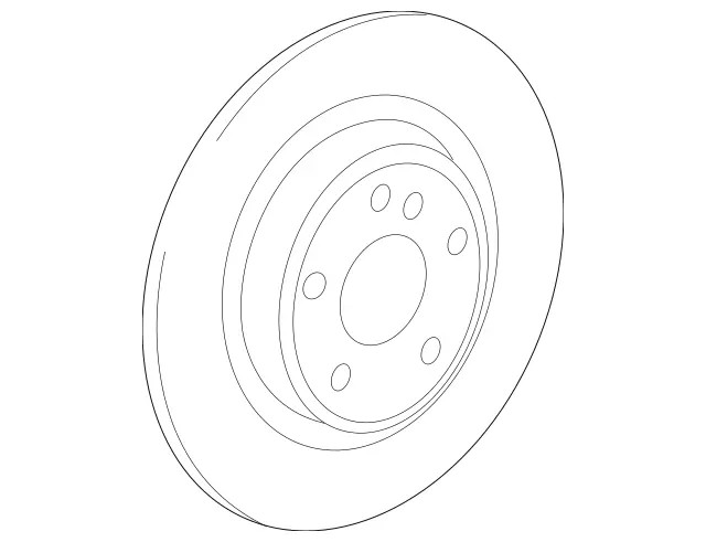 Genuine Mercedes-Benz Brake Disk Unventilated 247-423-03-12-07