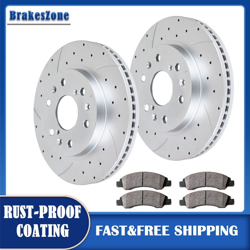 Fit for Chevy Tahoe Silverado 1500 330mm Front Brake Rotors and Pads Kit Brakes
