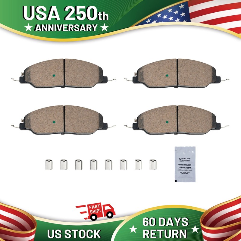 Front Performance Ceramic Brake Pads for 2011 2012 2013 2014 Ford Mustang