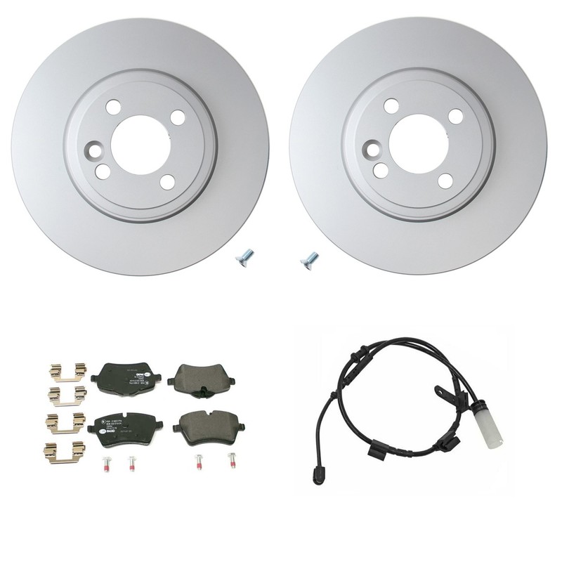 Hella Front Rotors Low-Met Disc Brake Pad Kit For Mini Cooper R55 R56 1.6 2010