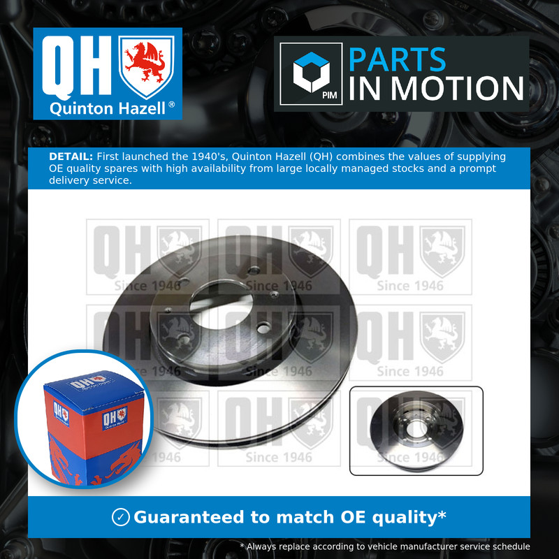 2x Brake Discs Pair Vented fits VOLVO V40 645 2.0 Front 95 to 04 280mm Set QH
