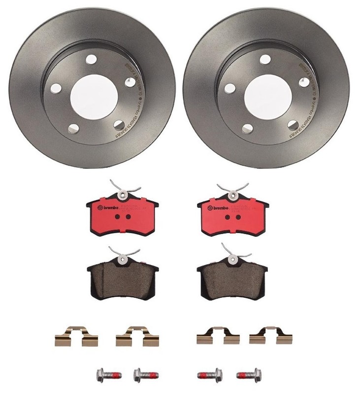 Brembo Rear Brake Kit Ceramic Pads Disc Rotors Pair For Passat 99-05 AWD 1.8 2.8
