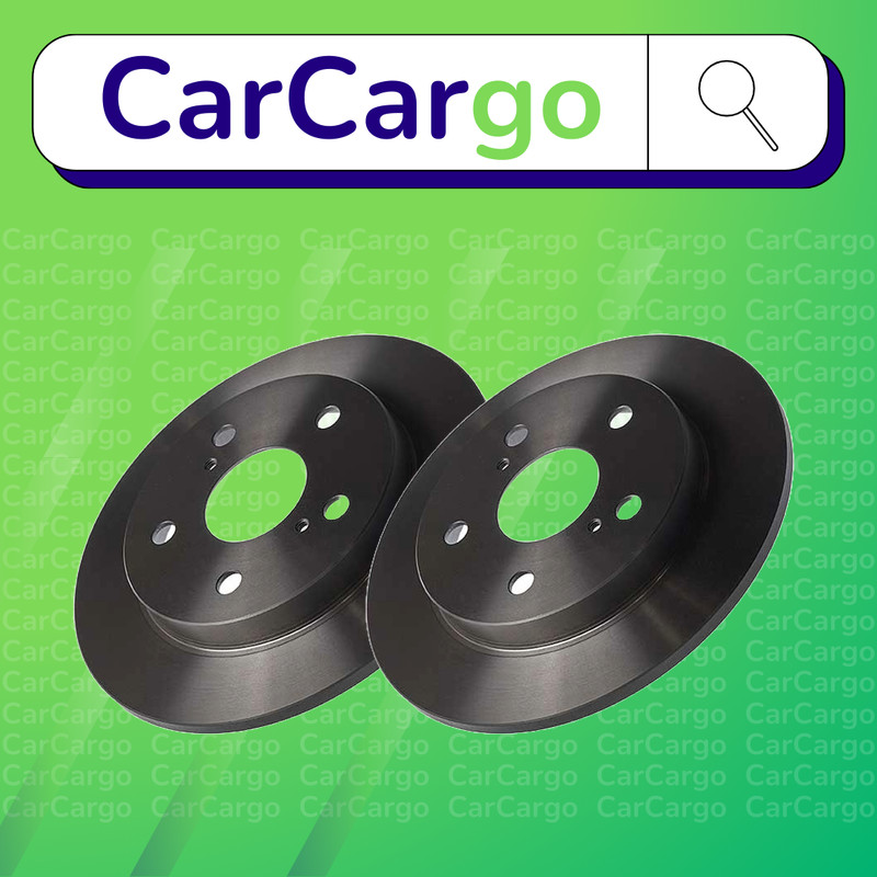Premium Solid Rear Brake Discs Pair Toyota Corolla 1.8 2006-2014 259 mm
