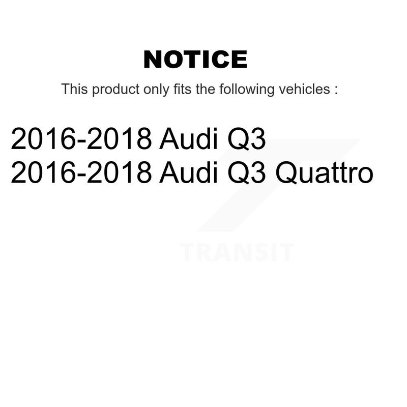 Rear Drill Slot Brake Rotors Semi-Metallic Pad Kit For 2016-2018 Audi Q3 Quattro gallery