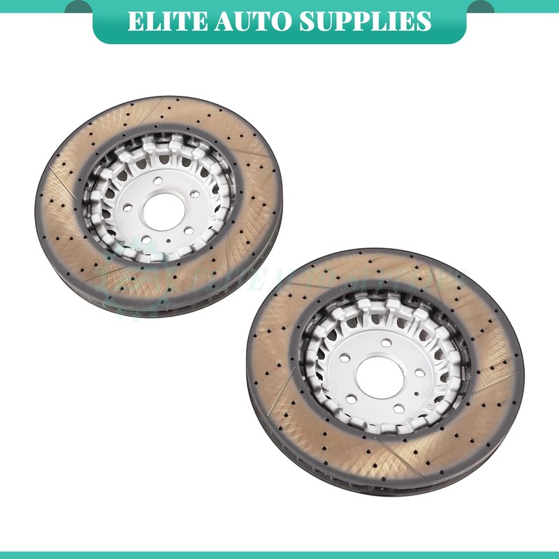 NEW 2PCS For Audi A6 A8 Q Q7 Q8 4M0615301AS Front Vented Brake Disc Rotors