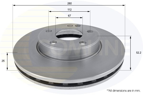 Fits Mercedes A-Class 2012-2018 B-Class 2011-2018 Baxter Front Brake Disc #1 gallery