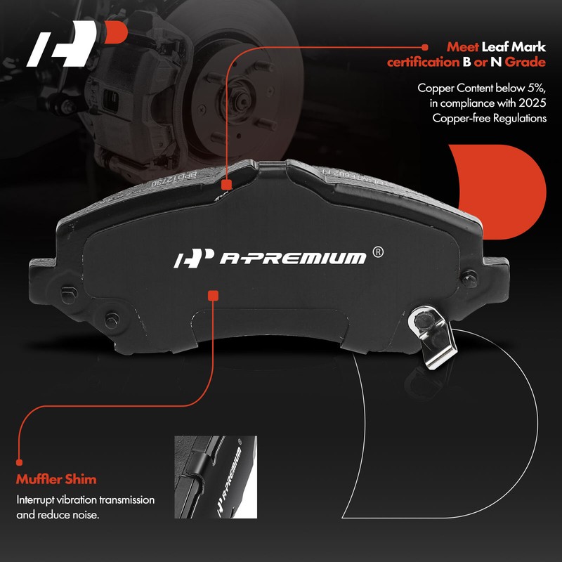 A-Premium Front Drilled Brake Rotors & Pads+Wheel Hub Bearing for Jeep Wrangler gallery
