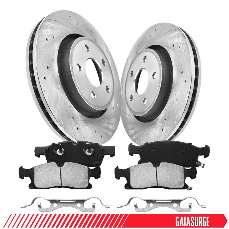 13.78 inch Front Rotors Ceramic Brake Pads for Jeep Grand Cherokee Dodge Durango