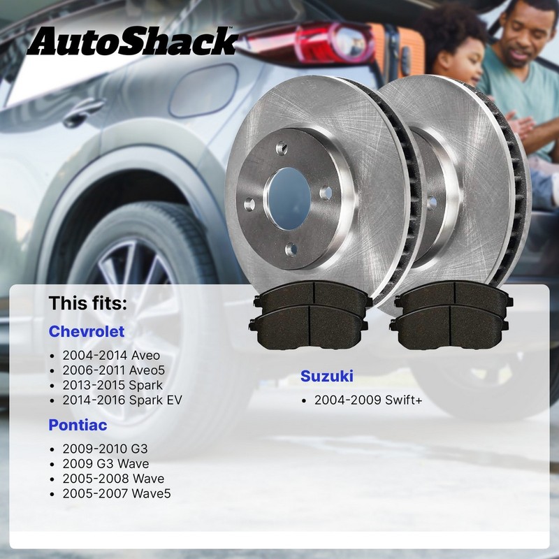Front Brake Rotors & Pads for Chevy Spark Aveo5 Pontiac G3 Wave5 Suzuki Swift+ gallery