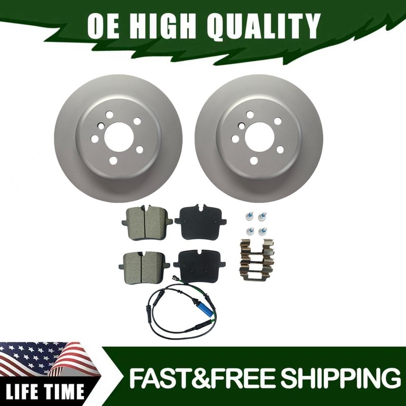 Rear Brake Kit Disc Rotor Ceramic Pads for 2019 2020 2021 2022 2023 BMW X3 X4