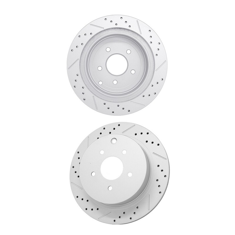 Rear Drilled Disc Rotors Ceramic Brake Pads for Nissan Murano Pathfinder Quest gallery