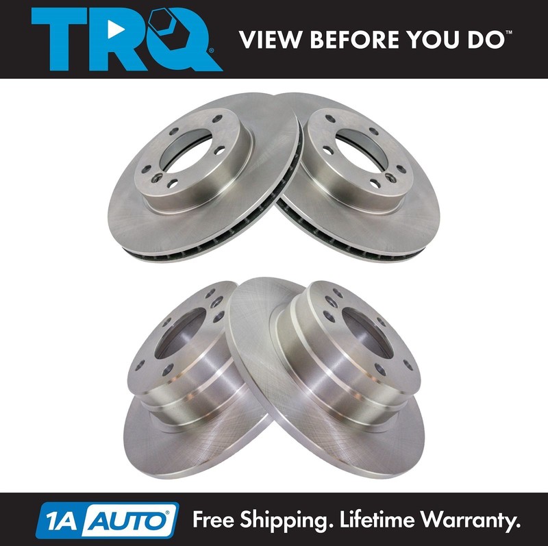TRQ Front & Rear Disc Brake Rotor Kit for BMW 318i 318iC 318iS 323iC 325i 325is