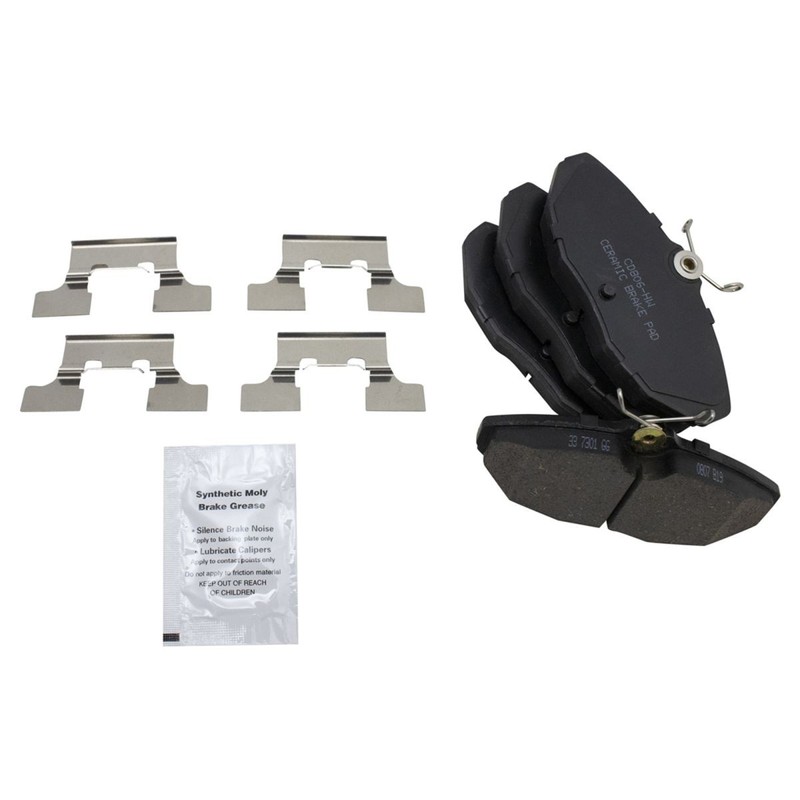 TRQ Brake Pad & Rotor Kit Ceramic Front & Rear w/Chemicals gallery