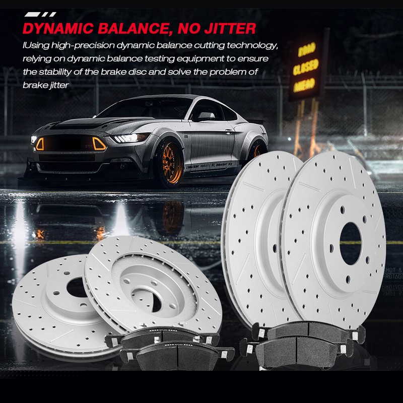 Front & Rear Rotors + Brake Pads for Toyota Sienna Highlander Lexus RX350 RX450h gallery