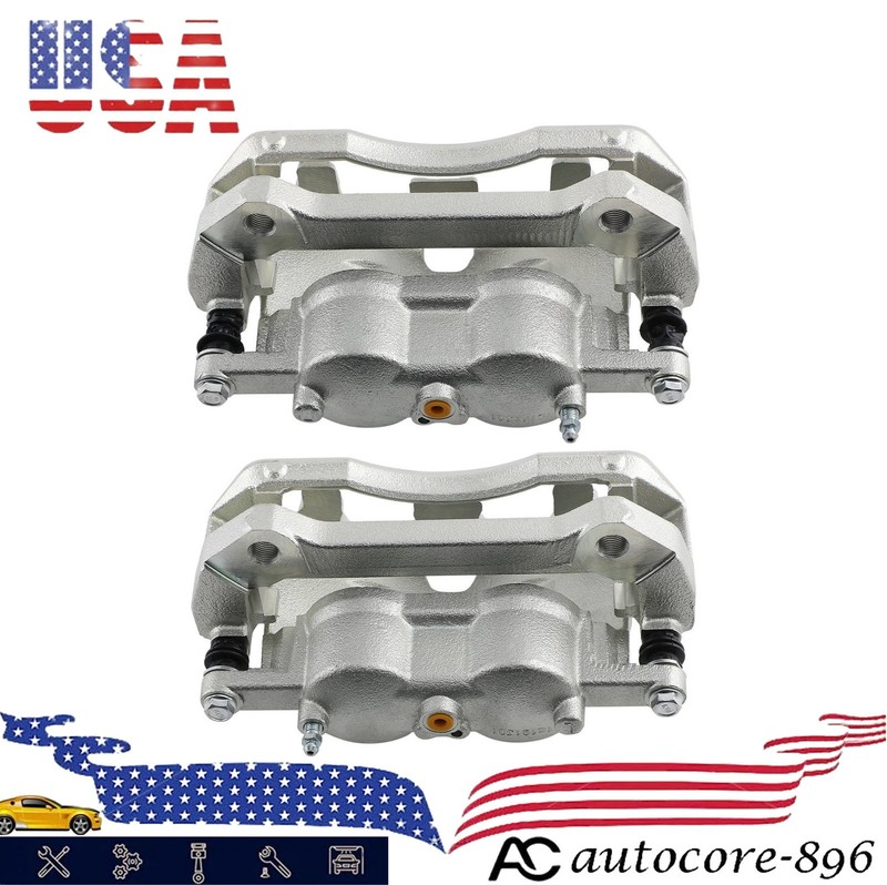 2pcs Front Brake Calipers w/ Bracket Kit for F-150 2.7L/3.5L/3.7L FL3Z-2B121B