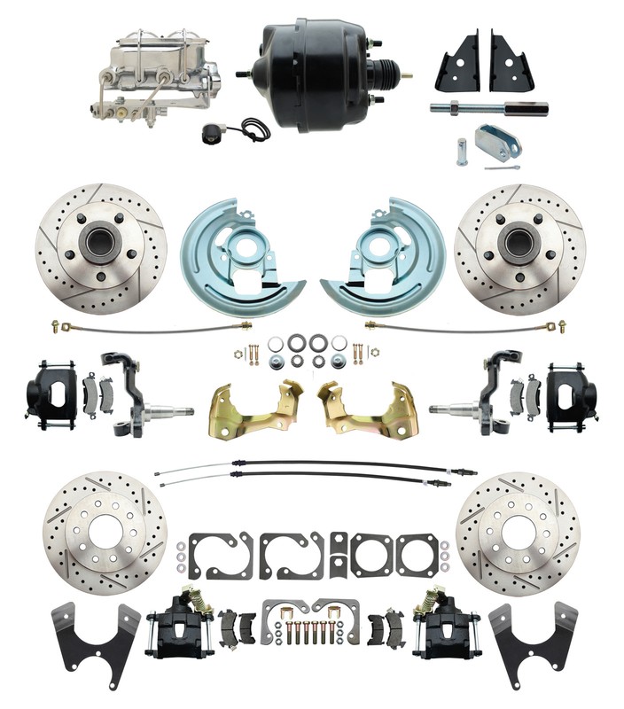 GM 1964-72 A Body 4 Wheel Disc Kit, 8″ Dual pc Booster Conversion Kit, Bm