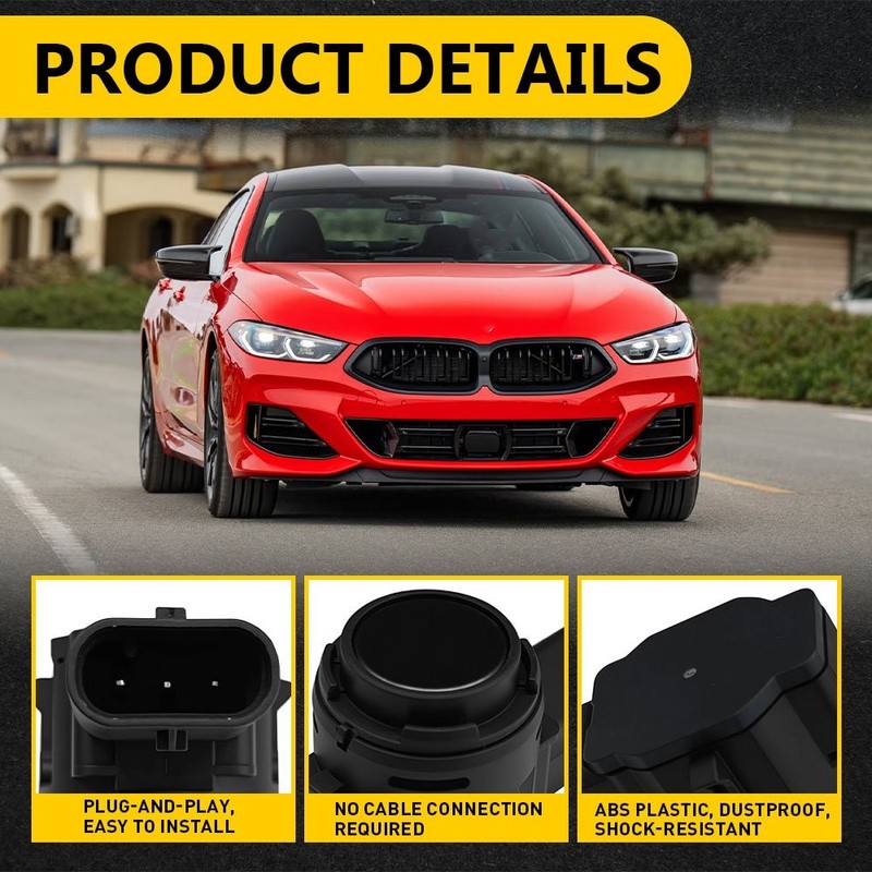 3-30x Fit BMW 1/2/3/4/5/6/7/8 Series Front Rear PDC Reverse Parking Sensor 3Pin gallery