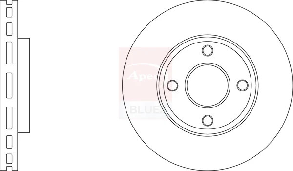 2x Brake Discs Pair Vented fits FORD FIESTA Mk7 1.1 Front 2017 on 262mm Set New
