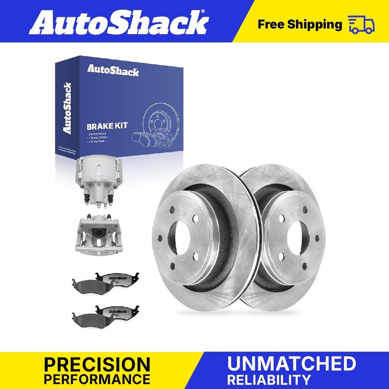 Rear Brake Rotors Ceramic Pads Calipers for Dodge, Ram 1500 2002-2004
