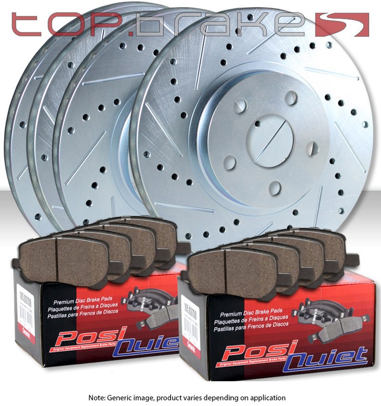F&R TOPBRAKES Drill Slot Brake Rotors + Ceramic Pads TBP15565