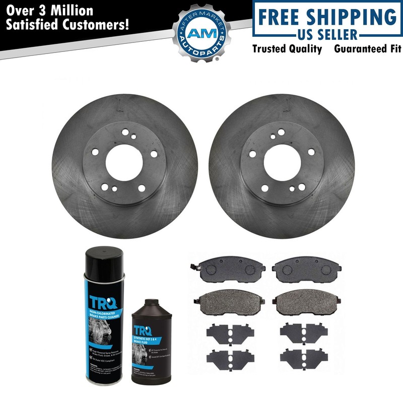 Front Metallic Brake Pad & Rotor Kit w/Chemicals for Maxima Infiniti I30