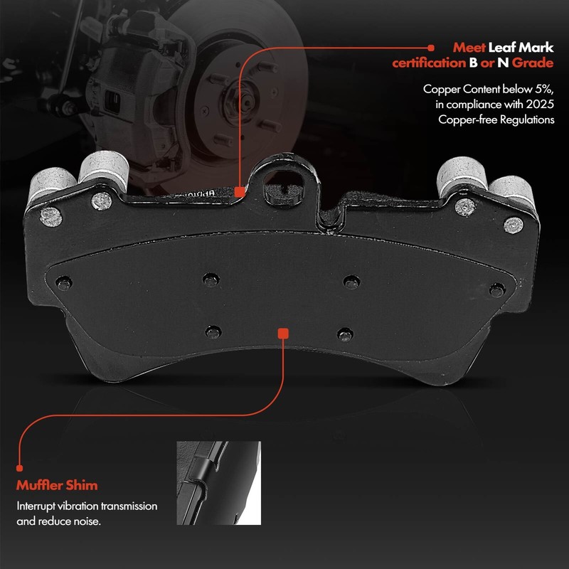 6x Front Disc Brake Rotors & Ceramic Brake Pads for Audi Q7 VW Touareg Porsche gallery