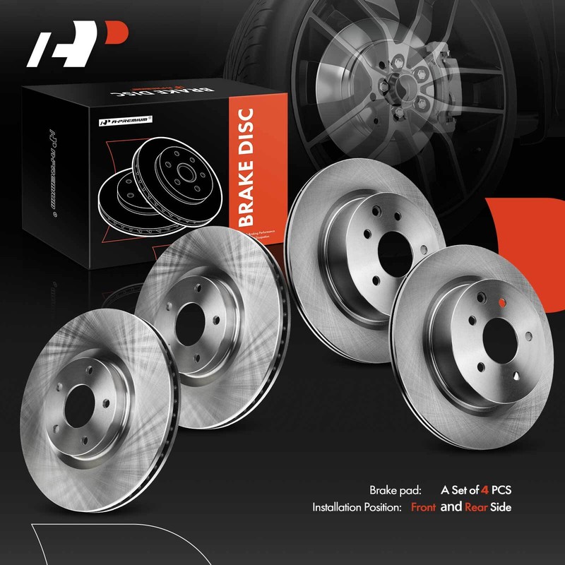 4x Front and Rear Disc Brake Rotors for Nissan Maxima 2009 2010 2011 2012-2022 gallery