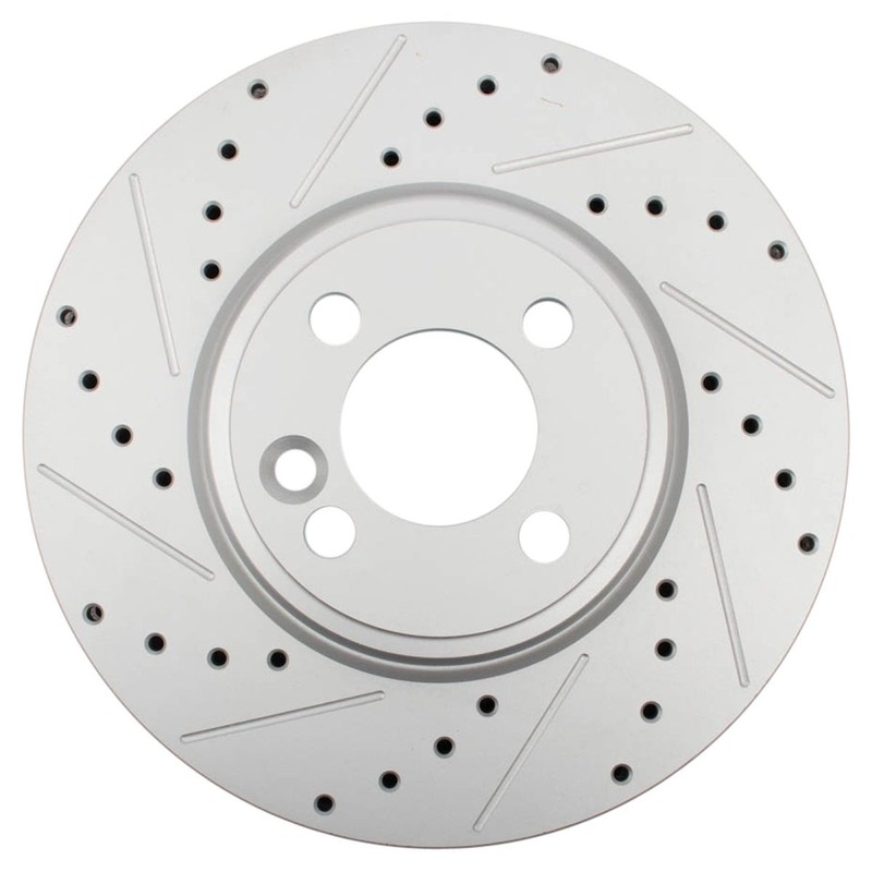 Performance Front Brake Rotors Set Slotted X Drilled Premium Fits Mini gallery