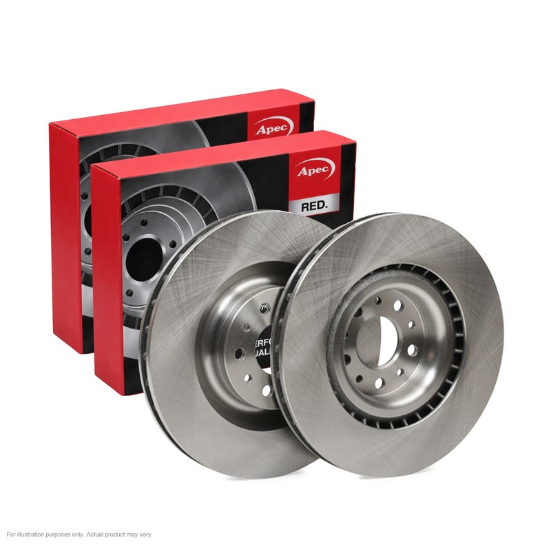 2x APEC Front Brake Discs For VAUXHALL COMBO Mk III Box B 77kW/105HP/1598cc