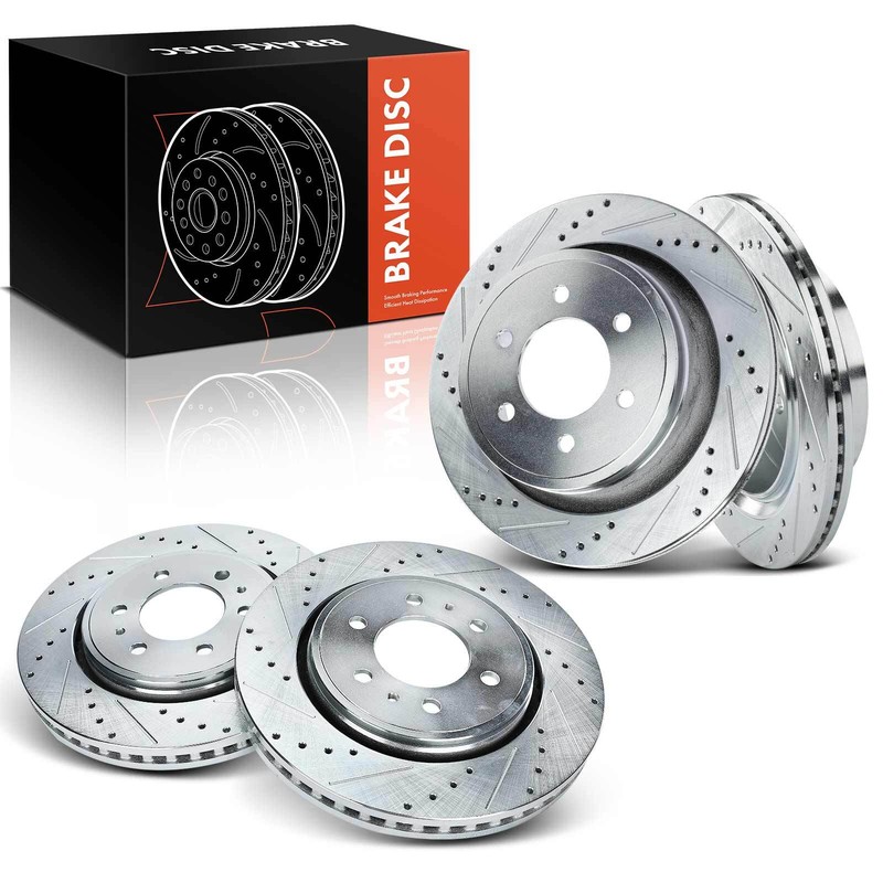 Front & Rear Drilled Brake Rotors for Ford F-150 2012 2013 2014 2015 2016-2020