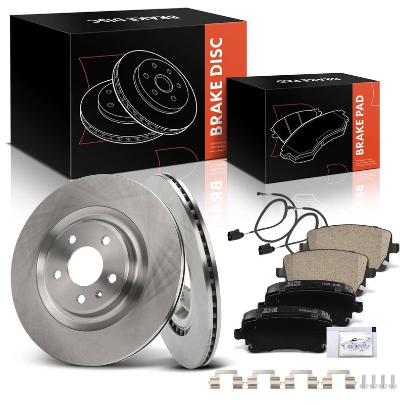 6x Rear Side Disc Rotors & Ceramic Brake Pad for Audi S4 2010-2016 S5 2013-2017