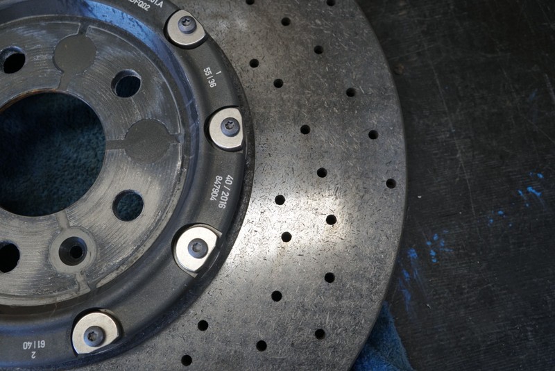 2017 - 2023 AUDI R8 4S FRONT LEFT CARBON CERAMIC BRAKE DISC ROTOR OEM 4S0615301A gallery