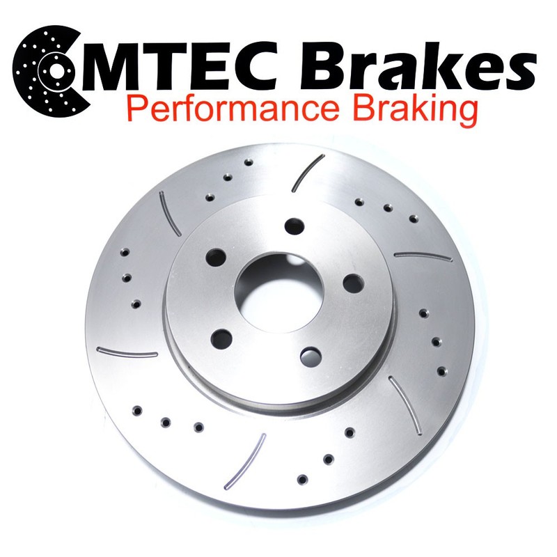 Volvo S40 2.0 T-T4 00-03 Front Brake Discs & Grooved Drilled Pads gallery
