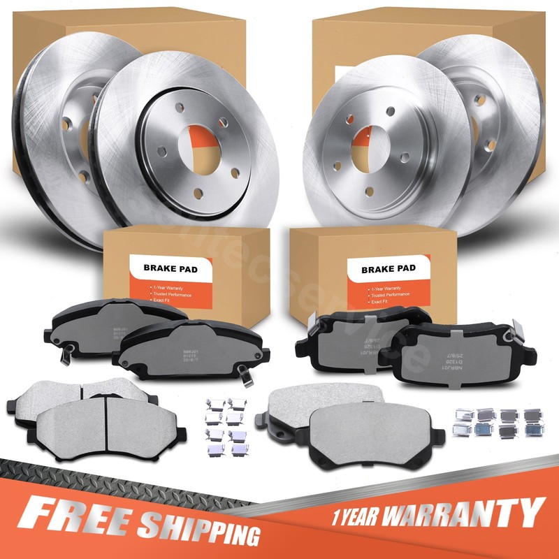 Front Rear Brake Rotor &Brake Pad for 2008-2012 Chevy Town&Country Journey Dodge
