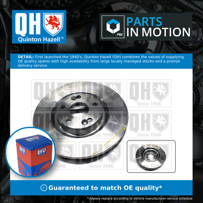 2x Brake Discs Pair Vented Front 305mm BDC5277 Quinton Hazell Set 7701206673 New