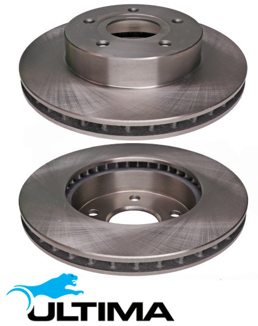 ULTIMA FRONT VENTED DISC BRAKE ROTOR SET FOR JEEP GRAND CHEROKEE WG ENF 2.7L I5