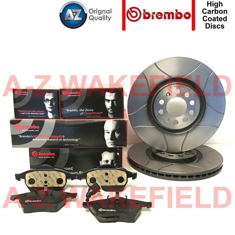 For Audi A3 S3 1.8 T Turbo 8L Brembo Front Grooved Max Brake Discs & Pads 312mm