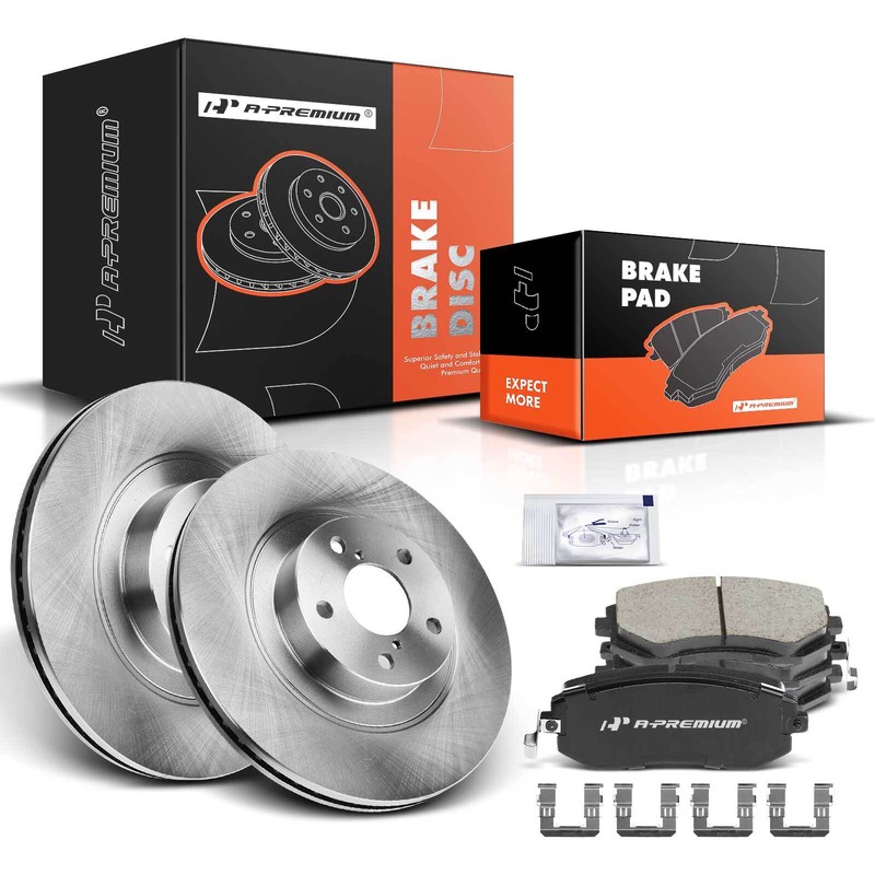 Front Disc Brake Rotor & Ceramic Brake Pad for Subaru Outback 05-13 Legacy 08-13