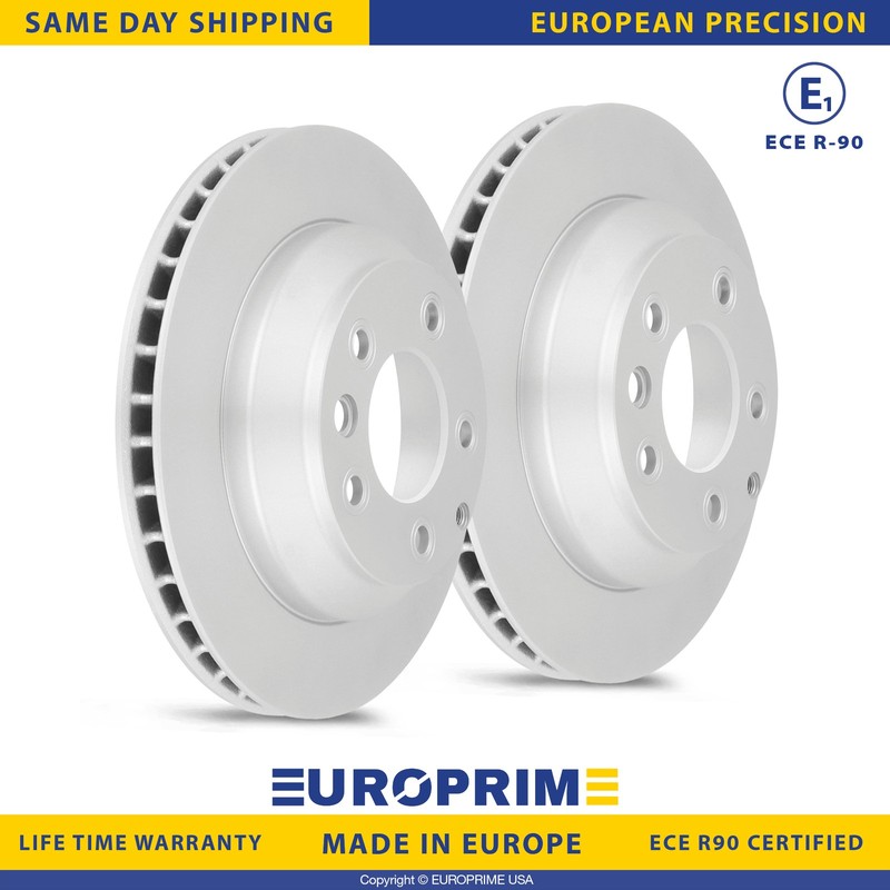 12.99 in Rear Brake Rotor Set for 07-15 Audi Q7 Porsche Cayenne 04-18 VW Touareg