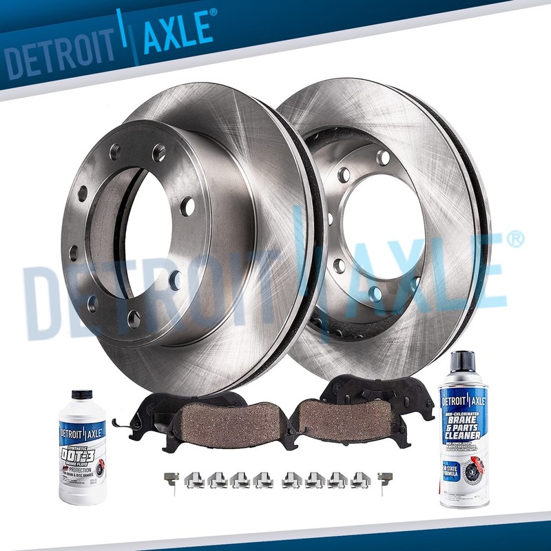 4WD Front Brake Rotors + Brakes Pads for Ford F-250 F-350 F-450 Super Duty 4×4