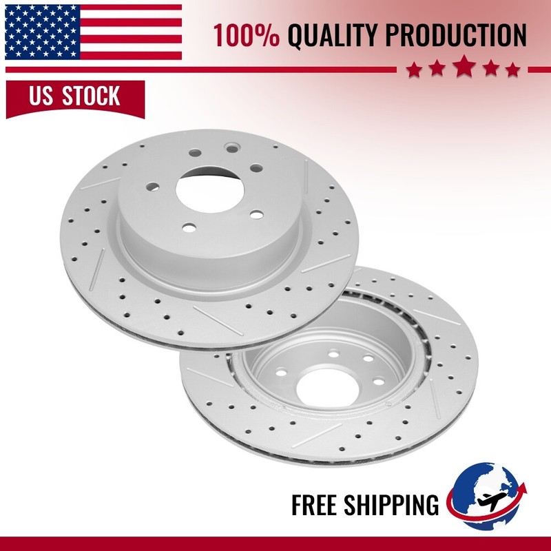 Rear Brake Rotors For 2008-2017 Infiniti EX35 EX37 G25 G35 G37 M35 M45 Q40 QX50
