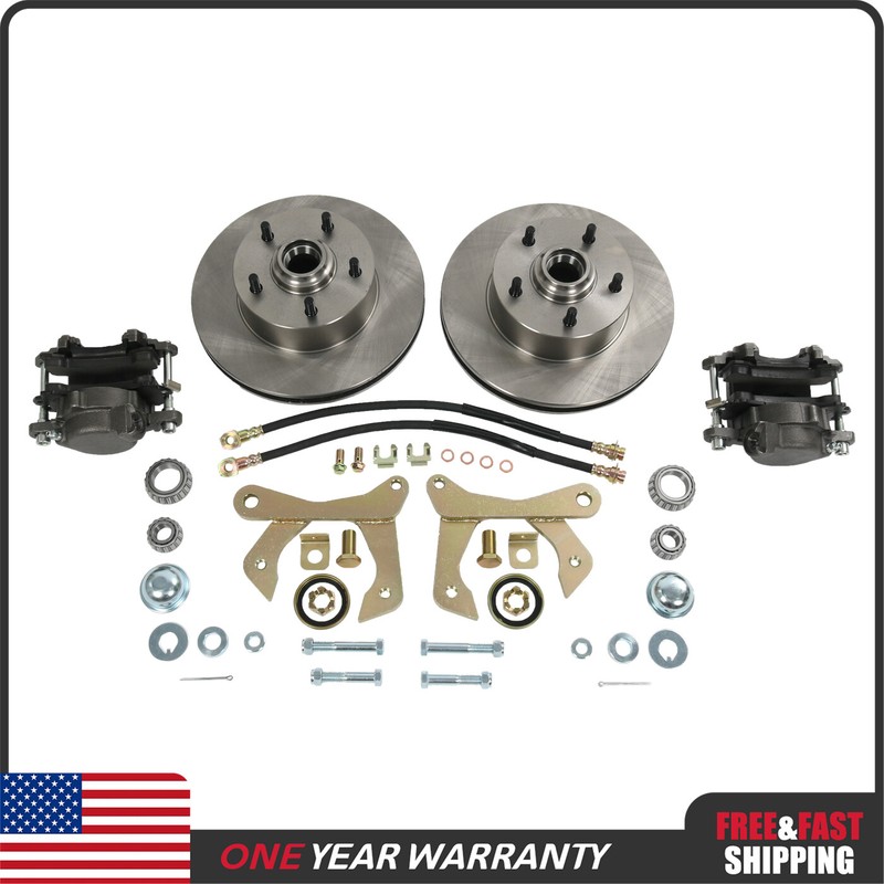 Full-size Car Disc Brake Kit Front 5 on 4.75″ Bolt Fits For Chevy 1955-1957